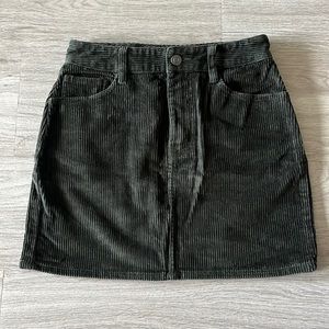 WILFRED FREE CORDUROY GREEN SKIRT